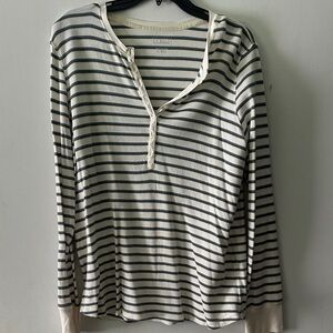 Women’s LL Bean Waffle Henley EUC